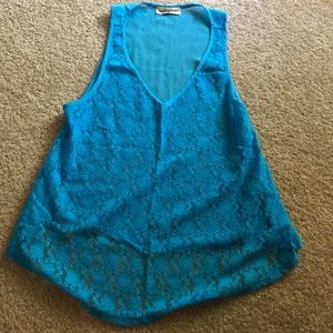 Hollister flower lacy tank top